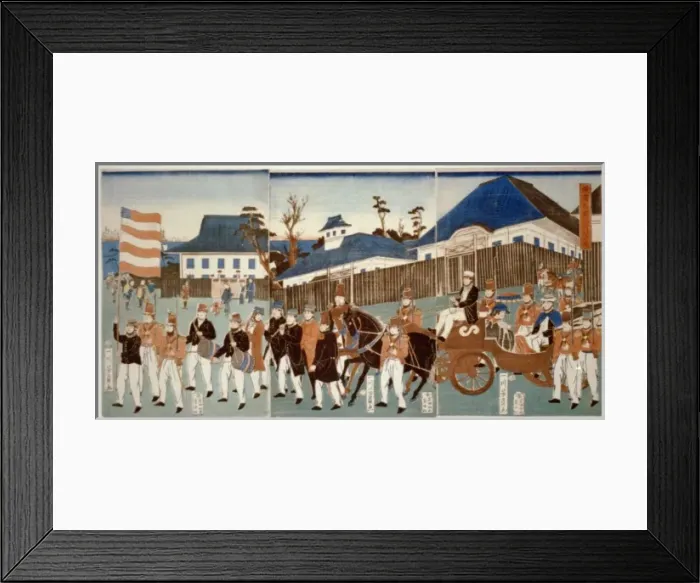 Framed Print : Picture of foreign parade in Yokohama Framed Print : Picture of foreign parade in Yokohama