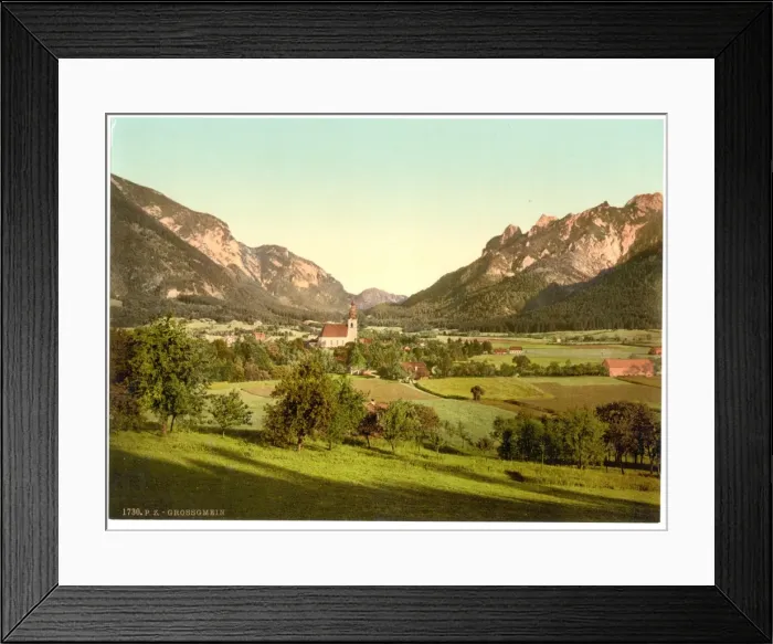 Framed Print : Grossgmein (i. e. Gross-Gmain), near the baths of Reichenhal Framed Print : Grossgmein (i. e. Gross-Gmain), near the baths of Reichenhal