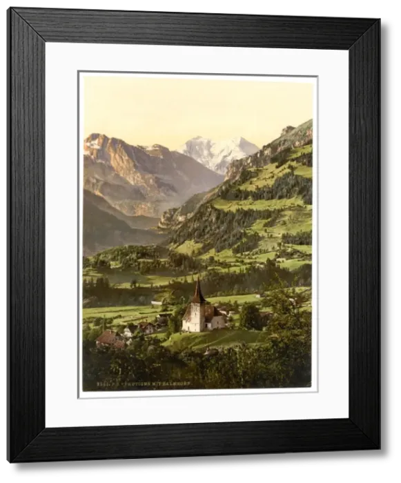 Framed Print : Frutigen and Balmhorn, Bernese Oberland, Switzerland Framed Print : Frutigen and Balmhorn, Bernese Oberland, Switzerland