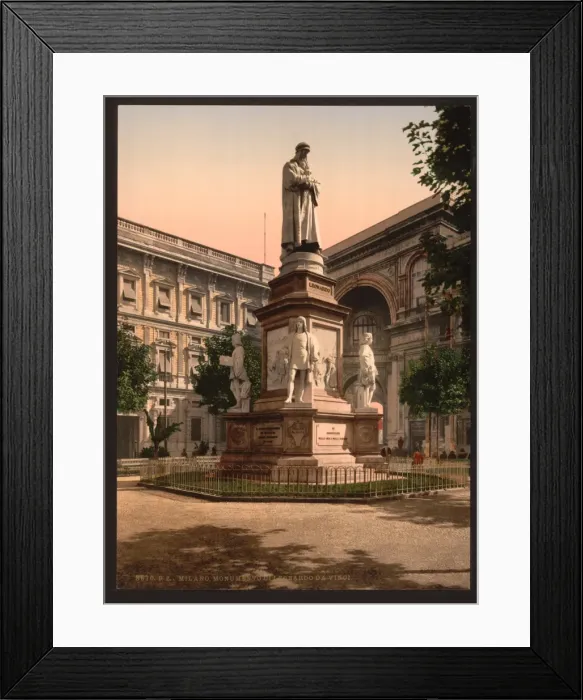 Framed Print : Monument to Leonardo da Vinci, Milan, Italy Framed Print : Monument to Leonardo da Vinci, Milan, Italy
