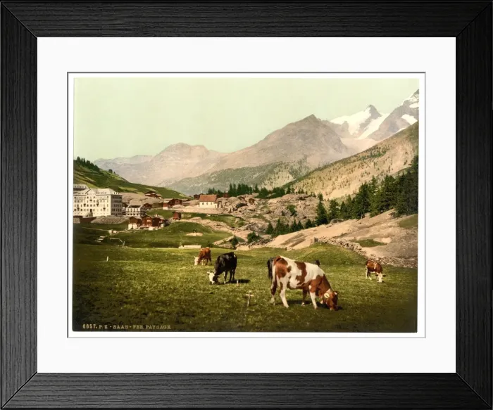 Framed Print : Ss Fee, a landscape, Valais, Alps of, Switzerland Framed Print : Ss Fee, a landscape, Valais, Alps of, Switzerland