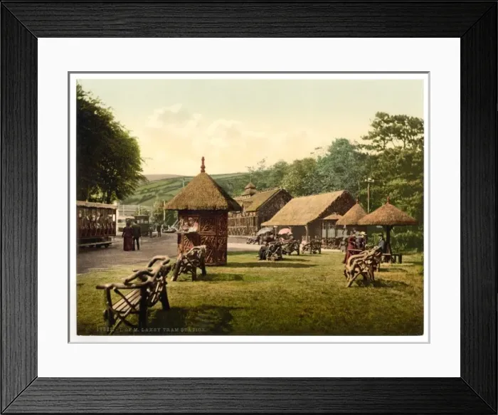 Framed Print : Laxey tram station, Isle of Man, England Framed Print : Laxey tram station, Isle of Man, England