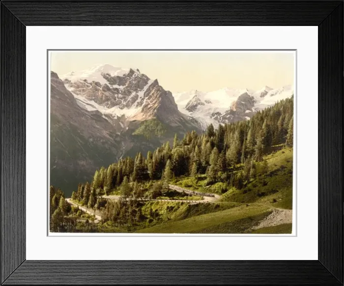 Framed Print : Ortler Territory, Stilfserjoch (i. e. Stilfer Joch), with Or