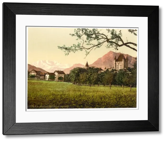 Framed Print : Thun, castle and Blumlisalp, Bernese Oberland, Switzerland Framed Print : Thun, castle and Blumlisalp, Bernese Oberland, Switzerland