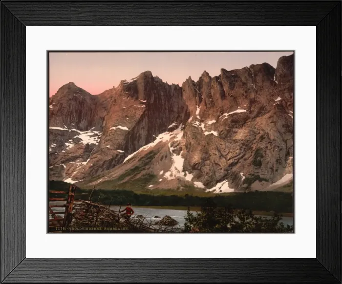 Framed Print : Troldtinderne (i. e. Trolltindene), Romsdalen, Norway Framed Print : Troldtinderne (i. e. Trolltindene), Romsdalen, Norway