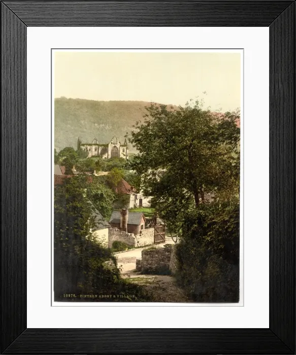 Framed Print : Abbey and village, Tintern, England Framed Print : Abbey and village, Tintern, England
