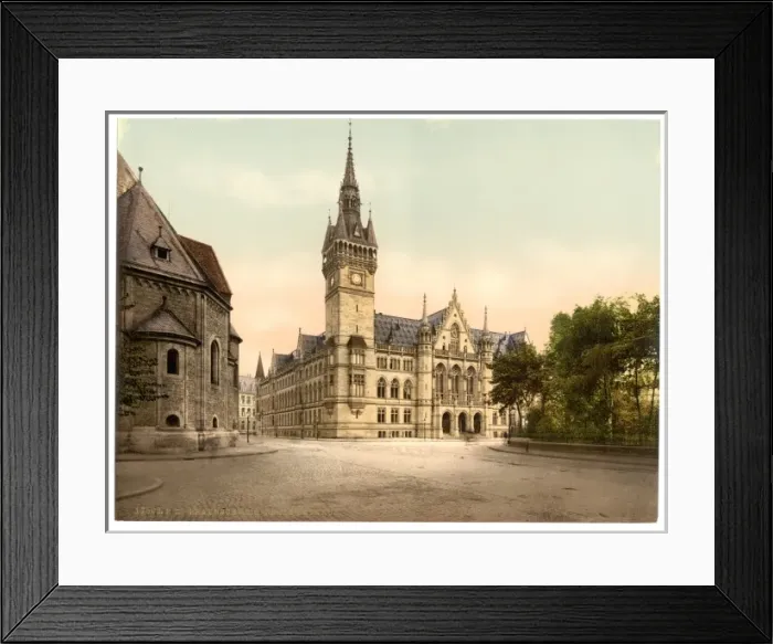 Framed Print : New town hall, Brunswick (i. e. Braunschweig), Germany Framed Print : New town hall, Brunswick (i. e. Braunschweig), Germany