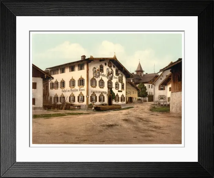Framed Print : A Street, Oberammergau, Upper Bavaria, Germany Framed Print : A Street, Oberammergau, Upper Bavaria, Germany