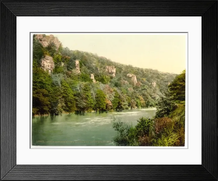 Framed Print : Vicinity of Seven Sisters Rocks, River Wye, Monmouth, Engla Framed Print : Vicinity of Seven Sisters Rocks, River Wye, Monmouth, Engla