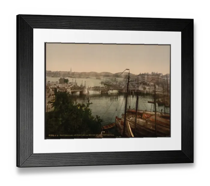 Framed Print : The Bridges of the Meuse, with Royal Bridge, Rotterdam, Holl Framed Print : The Bridges of the Meuse, with Royal Bridge, Rotterdam, Holl