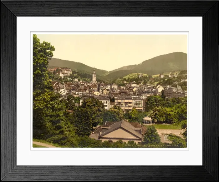 Framed Print : Baden-Baden and the Kurgarten, Baden, Germany Framed Print : Baden-Baden and the Kurgarten, Baden, Germany