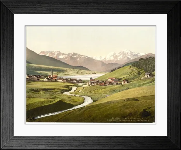 Framed Print : St. Valentine on the Danube, Haide with Haidersee and Orterg Framed Print : St. Valentine on the Danube, Haide with Haidersee and Orterg
