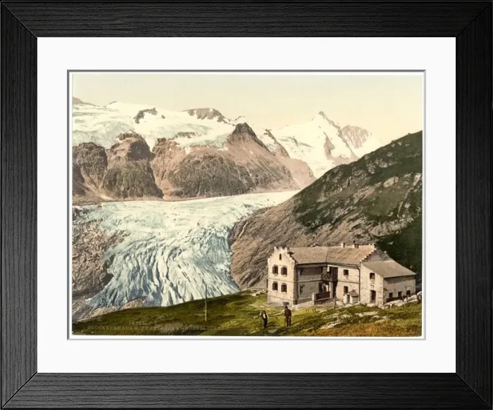 Framed Print : Glocknerhaus, with Pasterze and Grossglockner, Carinthia, Au Framed Print : Glocknerhaus, with Pasterze and Grossglockner, Carinthia, Au
