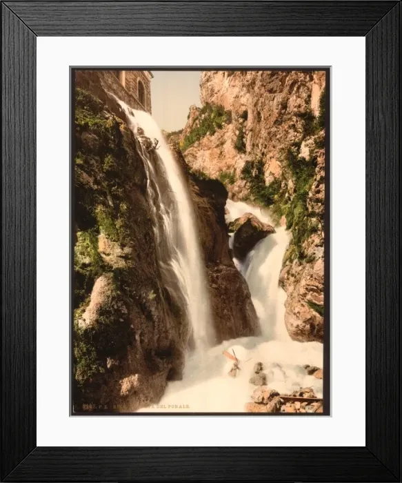 Framed Print : Ponale Waterfall, Lake Garda, Italy Framed Print : Ponale Waterfall, Lake Garda, Italy