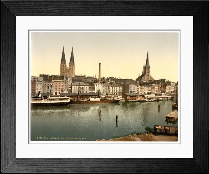 Framed Print : The Unter Trave, near Holsenthor, Lubeck, Germany Framed Print : The Unter Trave, near Holsenthor, Lubeck, Germany