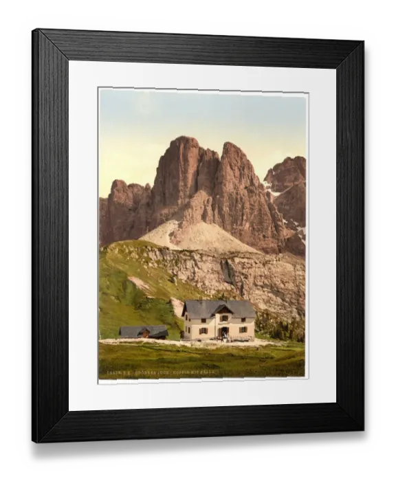 Framed Print : Grodnerjoch, hospice and Sella, Tyrol, Austro-Hungary Framed Print : Grodnerjoch, hospice and Sella, Tyrol, Austro-Hungary