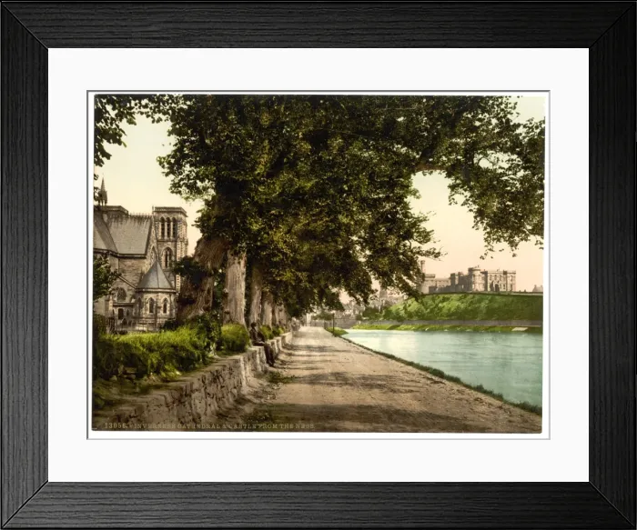 Framed Print : Cathedral and castle from the Ness, Inverness, Scotland Framed Print : Cathedral and castle from the Ness, Inverness, Scotland
