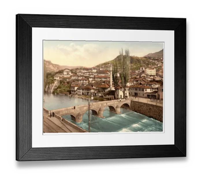 Framed Print : Sarajcvo (i. e. Sarajevo), looking toward Alifakovak, Bosnia Framed Print : Sarajcvo (i. e. Sarajevo), looking toward Alifakovak, Bosnia