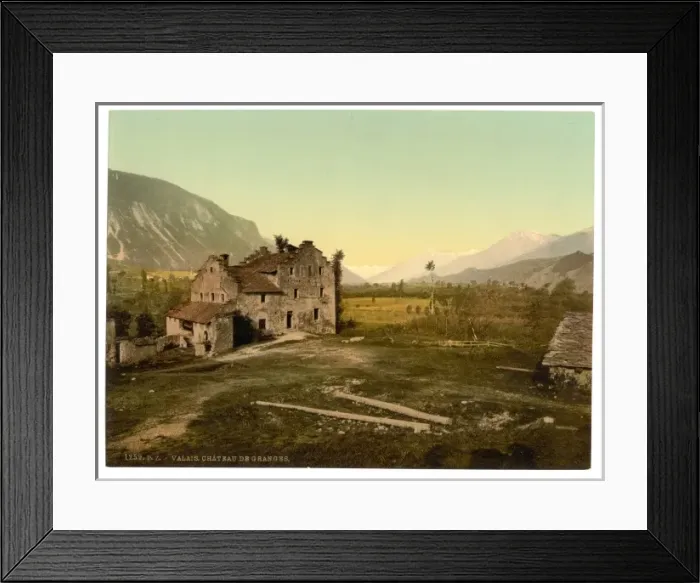 Framed Print : Castle ruins, Granges, Valais, Switzerland Framed Print : Castle ruins, Granges, Valais, Switzerland