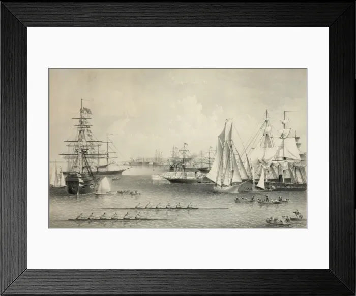 Framed Print : Summer scenes in New York Harbor Framed Print : Summer scenes in New York Harbor