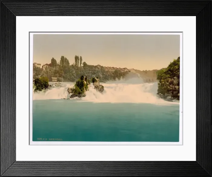 Framed Print : The Falls of the Rhine, from the Schlossli, Schaffhausen, Sw Framed Print : The Falls of the Rhine, from the Schlossli, Schaffhausen, Sw