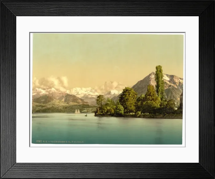 Framed Print : Thun, Lake of, Blumlisalp and the Niesen, Bernese Oberland Framed Print : Thun, Lake of, Blumlisalp and the Niesen, Bernese Oberland