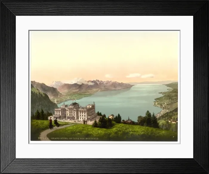 Framed Print : Rochers de Naye, and Hotel de Caux, Geneva Lake, Switzerland Framed Print : Rochers de Naye, and Hotel de Caux, Geneva Lake, Switzerland
