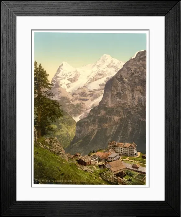 Framed Print : Murren, Hotel des Alps, Bernese Oberland, Switzerland Framed Print : Murren, Hotel des Alps, Bernese Oberland, Switzerland