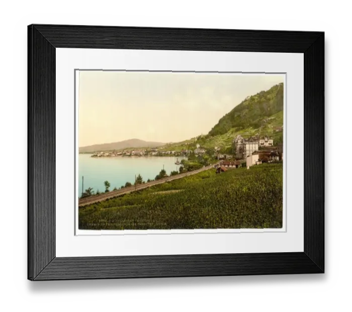 Framed Print : Territet-Montreaux, (i. e. Montreux), funicular railway, Gen