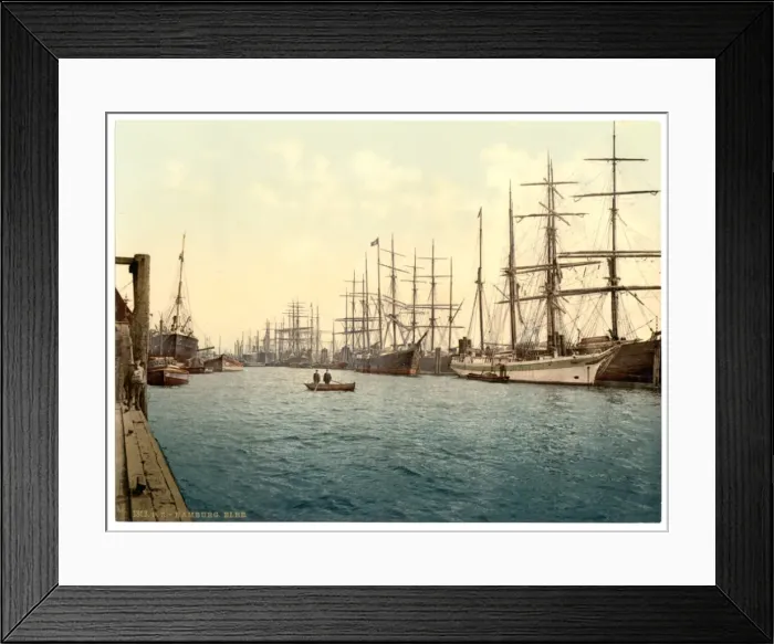 Framed Print : The Elbe, Hamburg, Germany Framed Print : The Elbe, Hamburg, Germany
