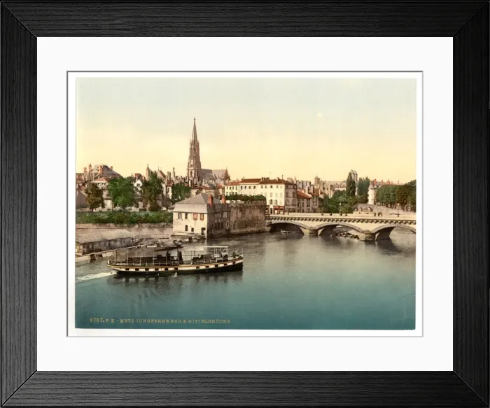 Framed Print : Middle Bridge, Metz, Alsace Lorraine, Germany Framed Print : Middle Bridge, Metz, Alsace Lorraine, Germany