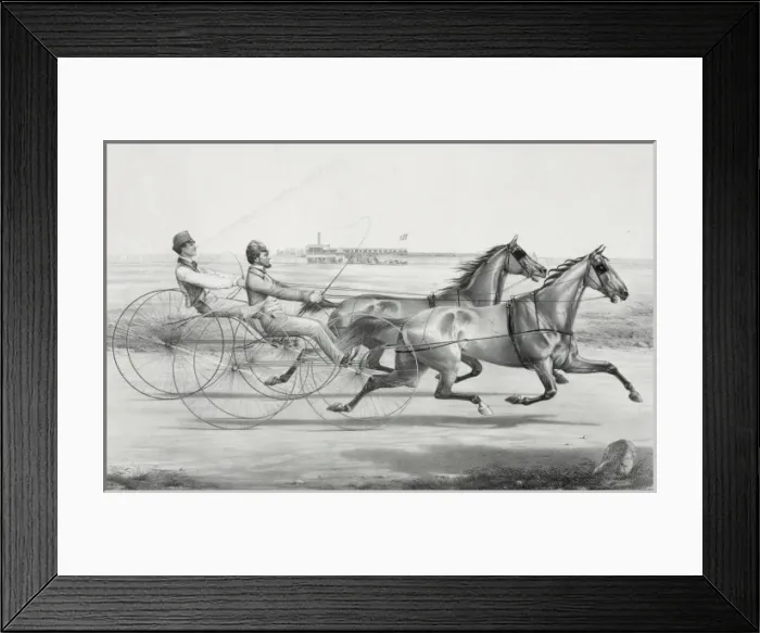 Framed Print : Sontag and Flora Temple: at the Hale mile pole in 1: 13 Framed Print : Sontag and Flora Temple: at the Hale mile pole in 1: 13