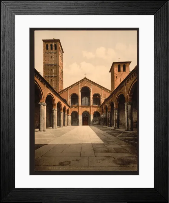 Framed Print : St. Ambrosius Church (i. e. Sant Ambrogio), Milan, Italy Framed Print : St. Ambrosius Church (i. e. Sant Ambrogio), Milan, Italy