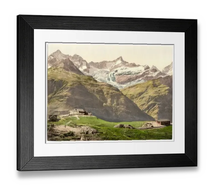 Framed Print : Gornergrat Railway, Riffelberg Hotel and Station, Valais, Al Framed Print : Gornergrat Railway, Riffelberg Hotel and Station, Valais, Al