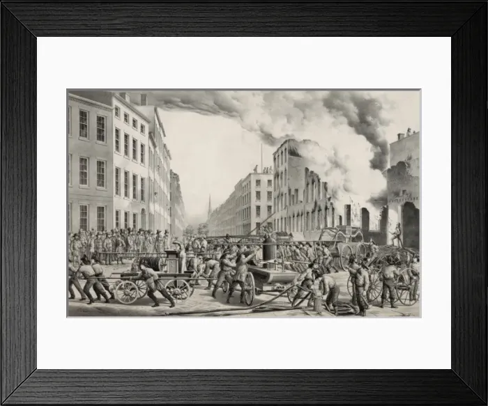 Framed Print : The life of a fireman: the ruins--take up--man your rope Framed Print : The life of a fireman: the ruins--take up--man your rope