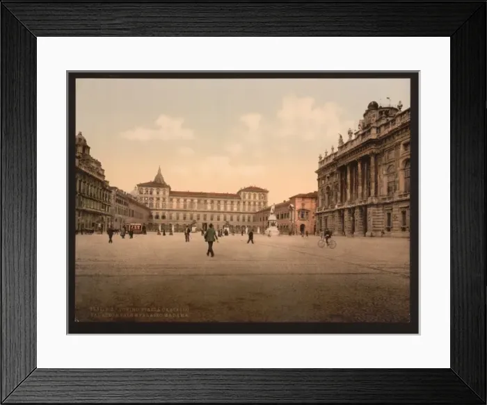 Framed Print : Castle Place with Royal and Madama Palaces, Turin, Italy Framed Print : Castle Place with Royal and Madama Palaces, Turin, Italy