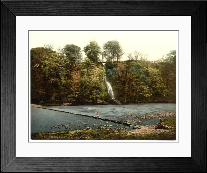 Framed Print : Abbey stepping stones, II, Bolton Abbey, England Framed Print : Abbey stepping stones, II, Bolton Abbey, England