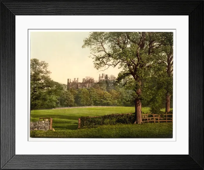 Framed Print : Wingfield Manor, I. Derbyshire, England Framed Print : Wingfield Manor, I. Derbyshire, England