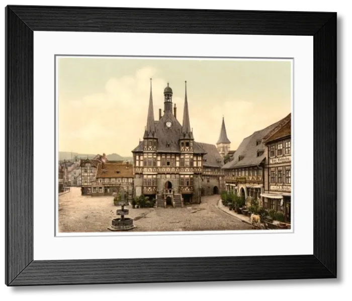 Framed Print : The town hall, Wernigerode, Hartz, Germany Framed Print : The town hall, Wernigerode, Hartz, Germany