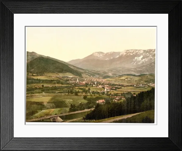 Framed Print : Semmering Railway, Payerbach with the Raxalpe, Styria, Austr Framed Print : Semmering Railway, Payerbach with the Raxalpe, Styria, Austr