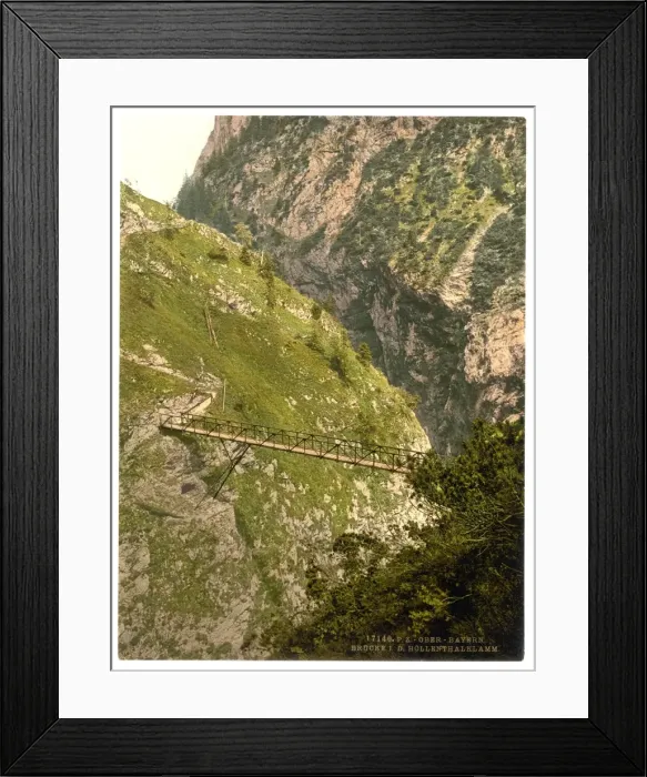 Framed Print : A bridge, Hollenthalklamm, Upper Bavaria, Germany Framed Print : A bridge, Hollenthalklamm, Upper Bavaria, Germany