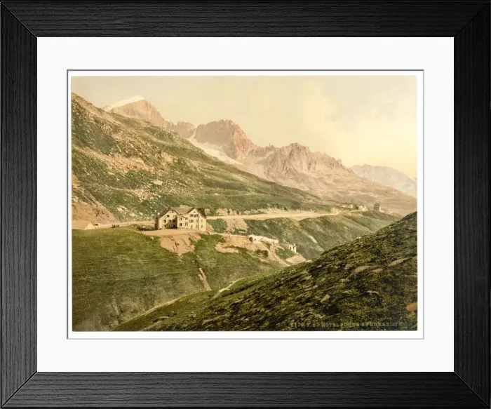 Framed Print : Furka Pass, the hotel, Bernese Oberland, Switzerland Framed Print : Furka Pass, the hotel, Bernese Oberland, Switzerland