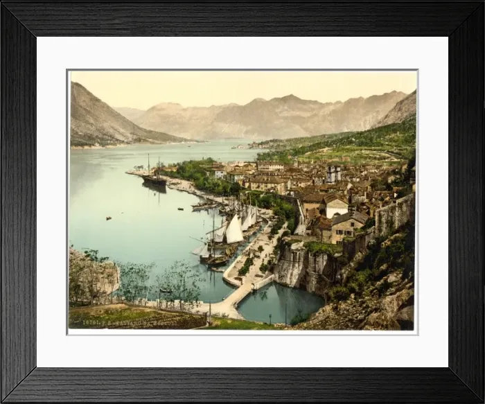 Framed Print : Cattaro, general view, Dalmatia, Austro-Hungary Framed Print : Cattaro, general view, Dalmatia, Austro-Hungary