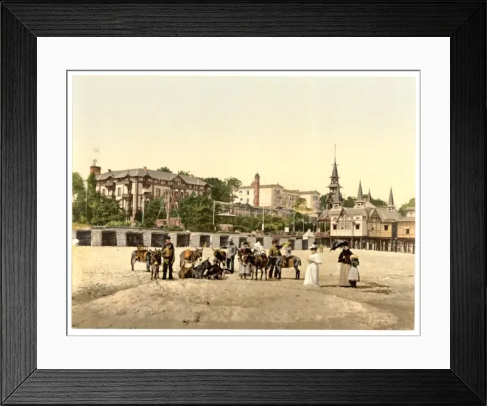 Framed Print : Casino and pier, Heringsdorf (i. e. Seebad Heringsdorf), Pom
