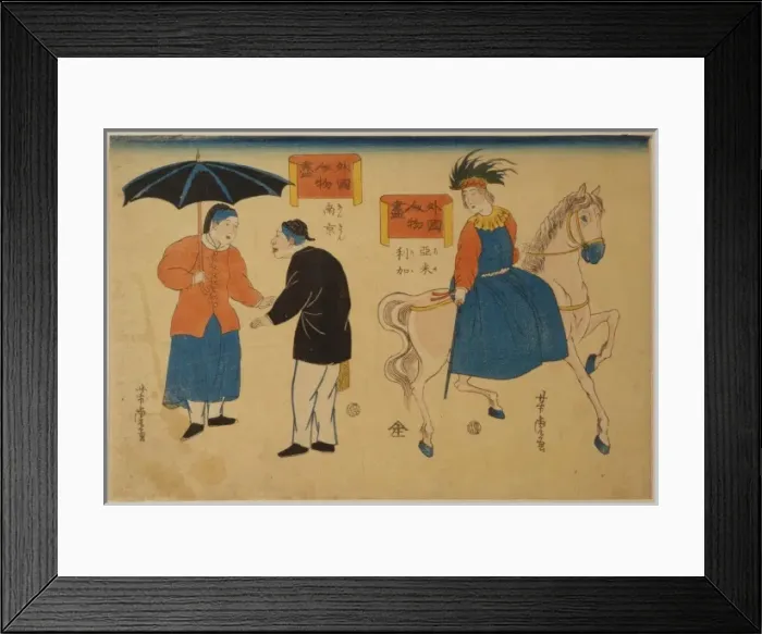 Framed Print : People from foreign lands - Americans, Chinese Framed Print : People from foreign lands - Americans, Chinese