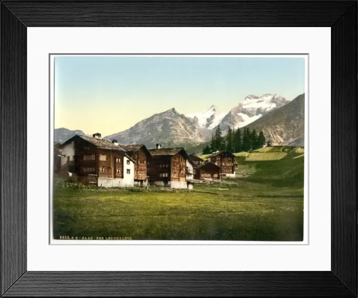 Framed Print : Ss Fee, Sennhutten, Valais, Alps of, Switzerland