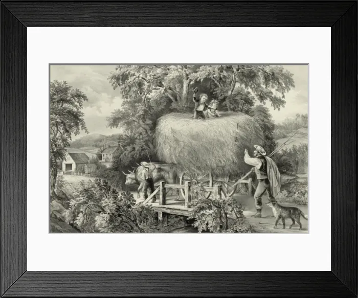 Framed Print : Haying-time the first load Framed Print : Haying-time the first load