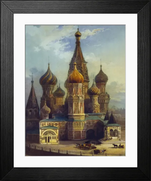 Framed Print : View of St. Basils Cathedral, Moscow, Russia Framed Print : View of St. Basils Cathedral, Moscow, Russia