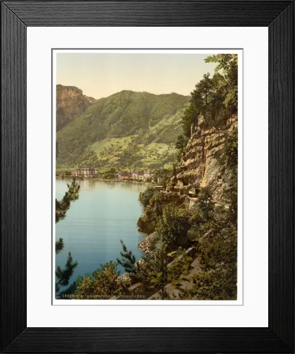 Framed Print : Brunnen from Axenstrasse, Lake Lucerne, Switzerland Framed Print : Brunnen from Axenstrasse, Lake Lucerne, Switzerland