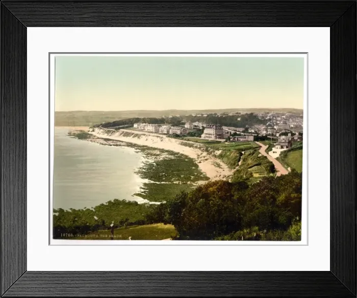 Framed Print : The beach, Falmouth, Cornwall, England Framed Print : The beach, Falmouth, Cornwall, England